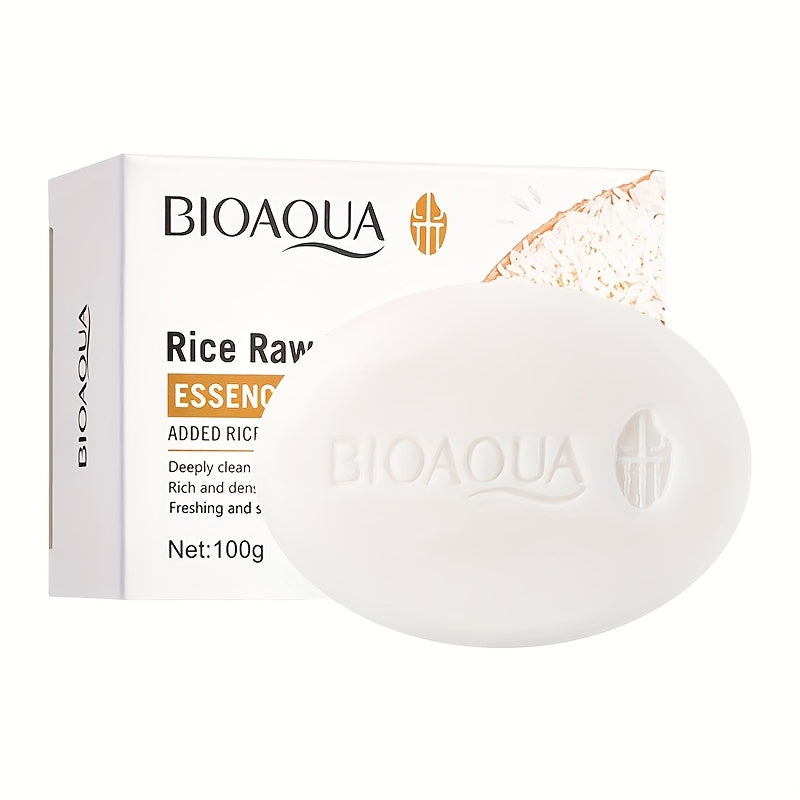 Bioaqua Premium Rice Raw Pulp Hand Soap - Natural Oil Control Face & Body Wash with Coconut Oil, Formaldehyde-Free, Ideal for All Skin Types, Rich in Essential Oils for Healthy Skin Care, Face Wash Soa