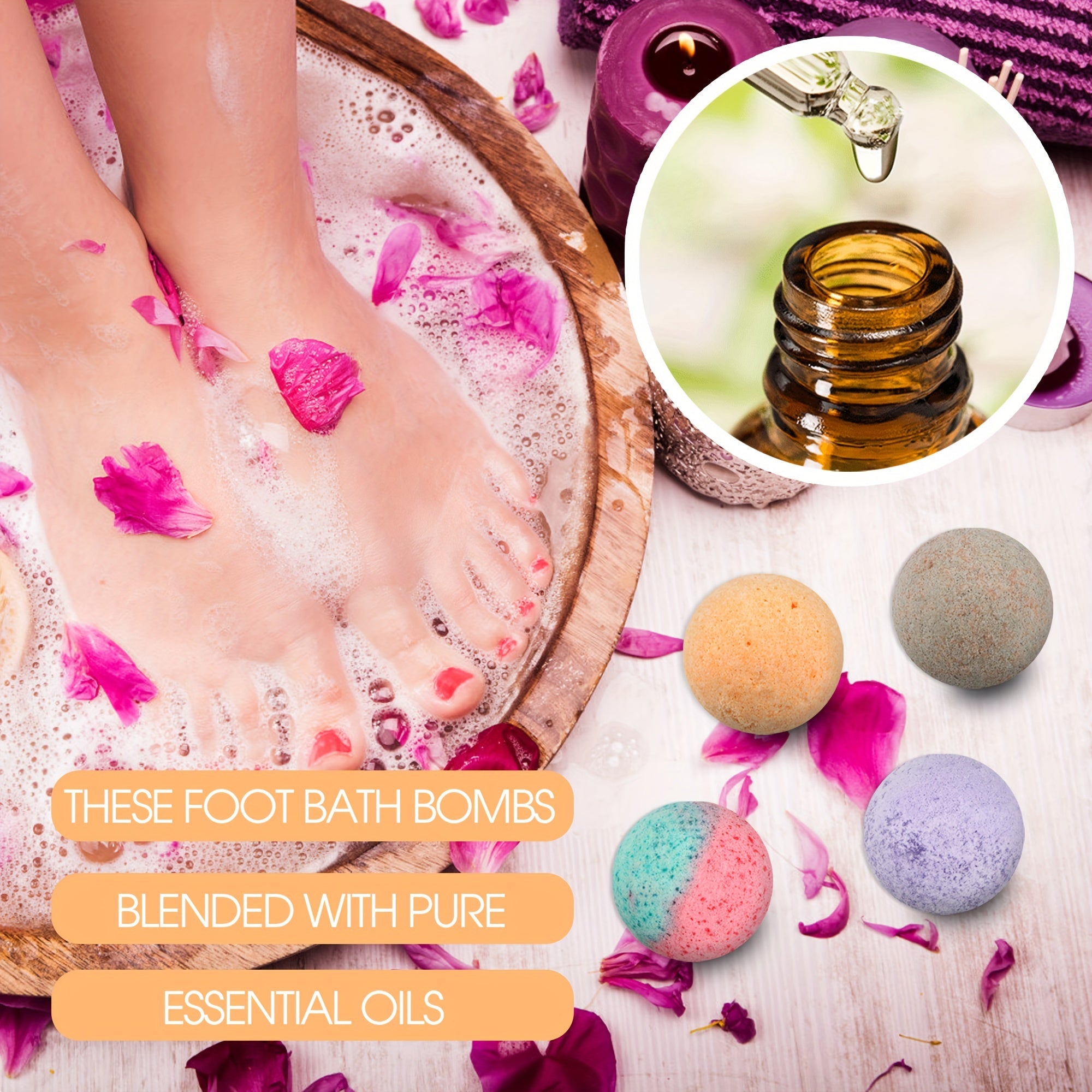 CILAEUTI 12 Bath Bomb Gift set, moisturizing and peeling dry skin, bath ball with essential oils and bath salts, handmade bubble ball perfect for bubble and relaxing bath, ideal birthday gift