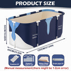 47.24inch Adult Portable Bathtub, Foldable Hot Ice Bathtub, Used in Bathroom, Outdoor, Courtyard, Bedside Shower, Simple Bathing