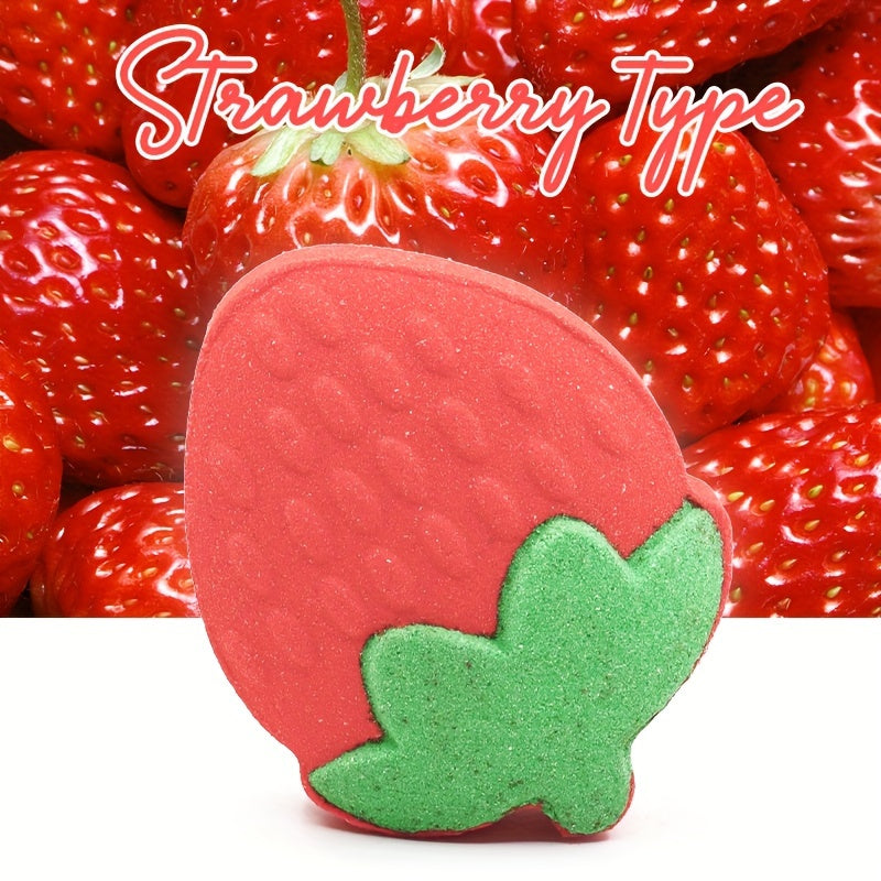 Strawberry Bliss Bath Bomb - Soothing Bubble Bath Experience, Perfect for All Skin Types, Ideal Gift for Girlfriend or Family