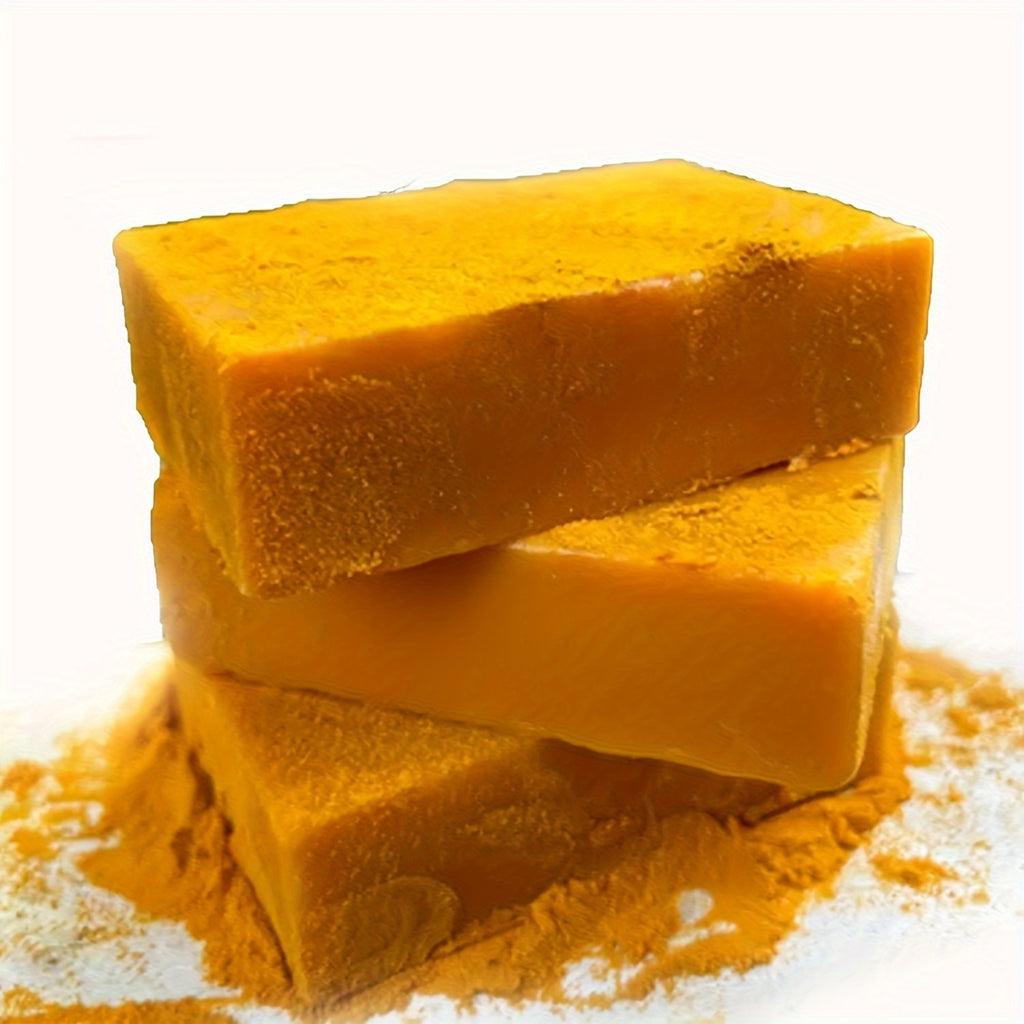 2pcs Handmade Turmeric Soap Bar Lemon Soaps For Body Deep Cleansing Scrub For Face And Body, Underarm Turmeric Skin Soap Cleanser