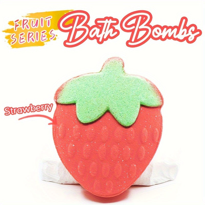 Strawberry Bliss Bath Bomb - Soothing Bubble Bath Experience, Perfect for All Skin Types, Ideal Gift for Girlfriend or Family