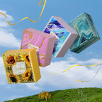 PULIDIKI Spa Gift Set for Women - Self Care Relaxation Package, Nylon Striped Fantasy Themed Box, Includes Aromatherapy, Bath Salts, Eye Mask, Tumbler & Greeting Card - Ideal for Birthday, Get Well, Anniversary Gifts