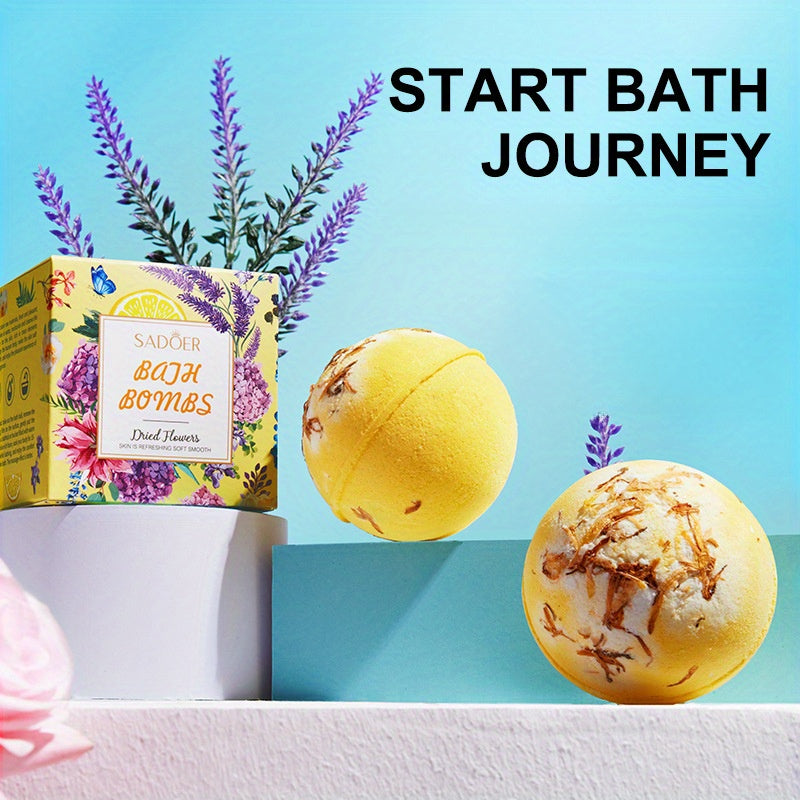 1/4pcs Foot Bath Bomb, SPA Gift Set, Fizzies Effect Bubble Bath Shower Bombs For Women, Herbal Essential Aromatherapy For Girlfriend Mothers Day Birthday Valentines