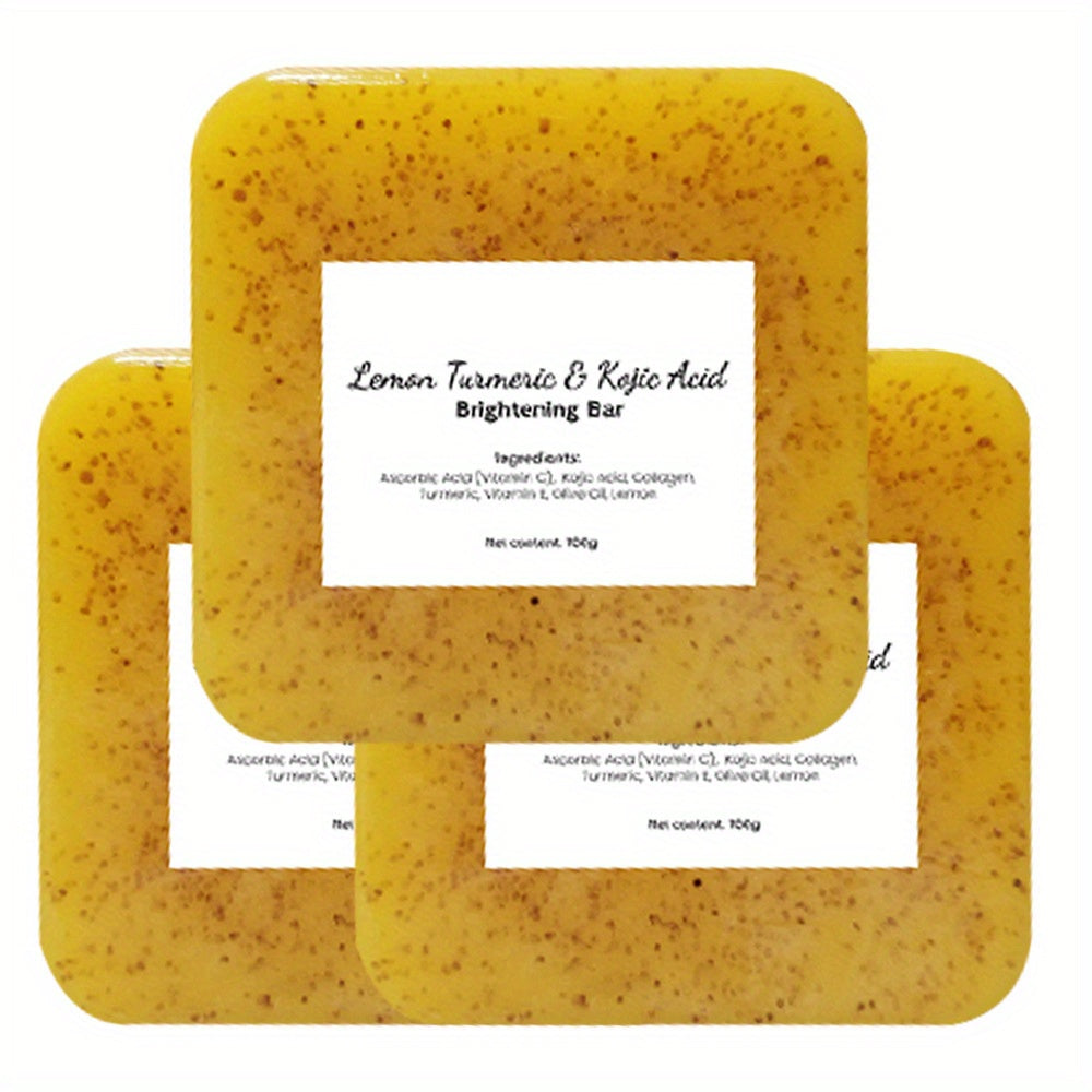 3.53oz Ginger & Turmeric Soap Bar - Natural, Cold-Processed, Paraben-Free, All-Skin Type Bath & Face Soap with Vitamin C, Citric Acid, and Essential Oils, Unisex Soap|Natural Soap|Cold Processed Soap