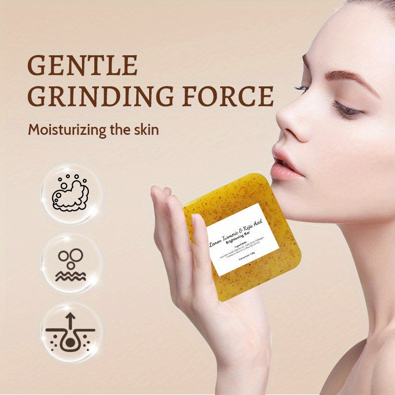 3.53oz Ginger & Turmeric Soap Bar - Natural, Cold-Processed, Paraben-Free, All-Skin Type Bath & Face Soap with Vitamin C, Citric Acid, and Essential Oils, Unisex Soap|Natural Soap|Cold Processed Soap