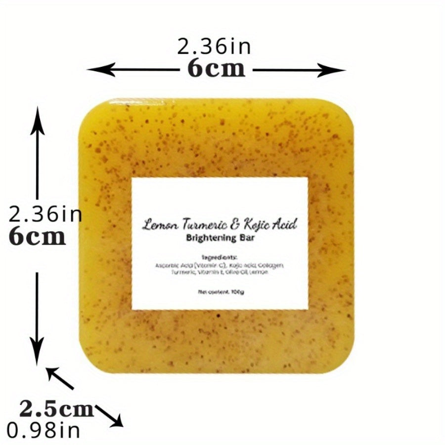 3.53oz Ginger & Turmeric Soap Bar - Natural, Cold-Processed, Paraben-Free, All-Skin Type Bath & Face Soap with Vitamin C, Citric Acid, and Essential Oils, Unisex Soap|Natural Soap|Cold Processed Soap