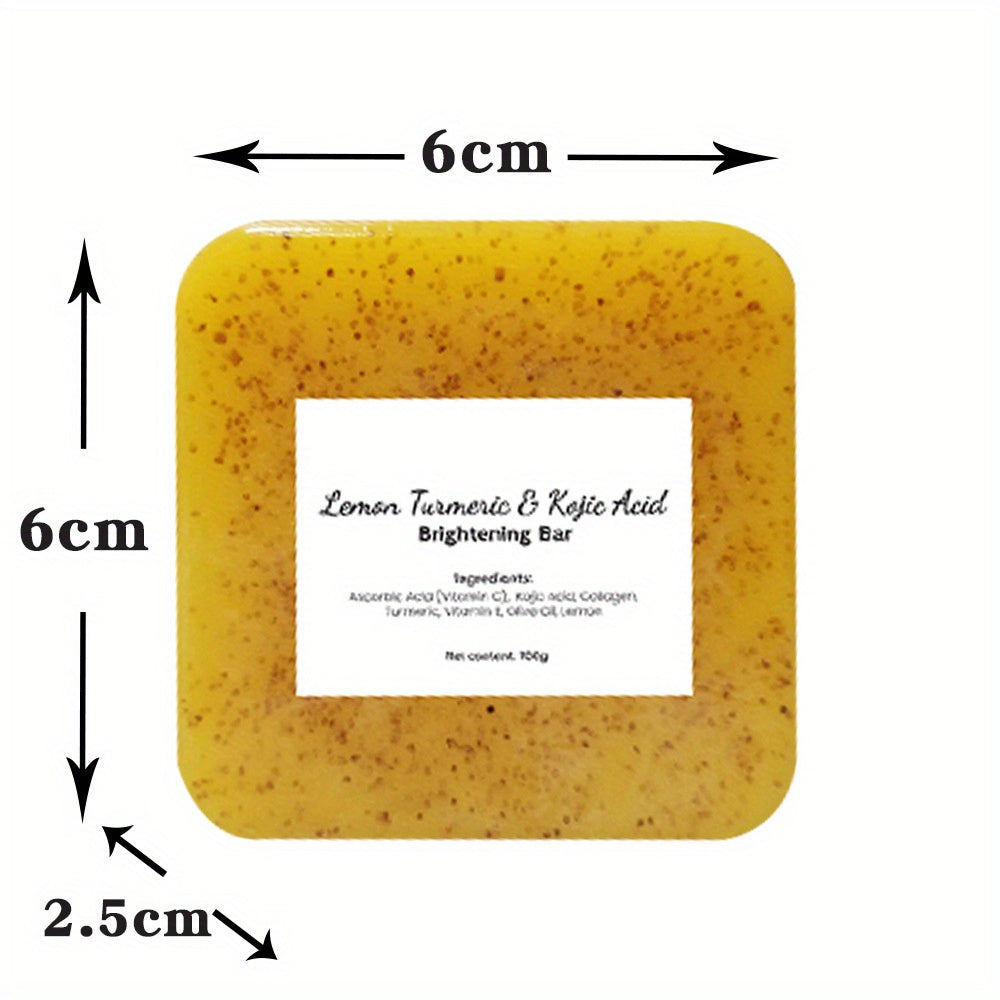 3.53oz Ginger & Turmeric Soap Bar - Natural, Cold-Processed, Paraben-Free, All-Skin Type Bath & Face Soap with Vitamin C, Citric Acid, and Essential Oils, Unisex Soap|Natural Soap|Cold Processed Soap
