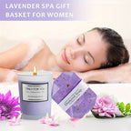 Lavender Gifts for Women, Ideal Gifts for Her, Valentine'S Day Gift, Galentine'S Day Gift, Happy Birthday Gifts Basket for Best Friends, Gifts for Mom, Gift Set for Wife, Sister, Coworker, Spa Care Self Care Package Box Set -