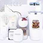 8pcs Highland Cow Women'S Spa Gift Basket, Basket Set Stuff Womens Gifts-Multi-Item Party Favor Packs Including Cup, Bath Bombs, Candles, Soap, Gift Box, Bath Salts And Thank You Cards, Gift For Women, Mom, Wife, Girlfriend,