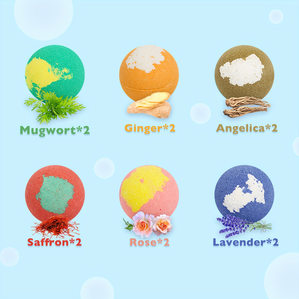 CILAEUTI 12 Bath Bomb Gift set, moisturizing and peeling dry skin, bath ball with essential oils and bath salts, handmade bubble ball perfect for bubble and relaxing bath, ideal birthday gift