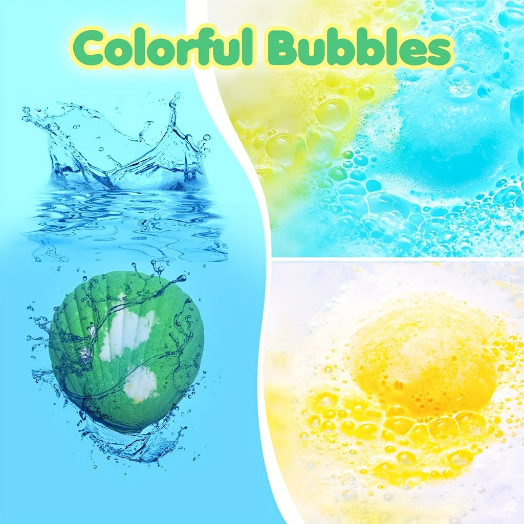 Large Size Shell Bath Bombs with Surprise Marine Animals Inside, Bath Bombs Gift Set Bubble Bath Fizzes Bomb for Birthday Christmas Party Favor Moisturize Gentle