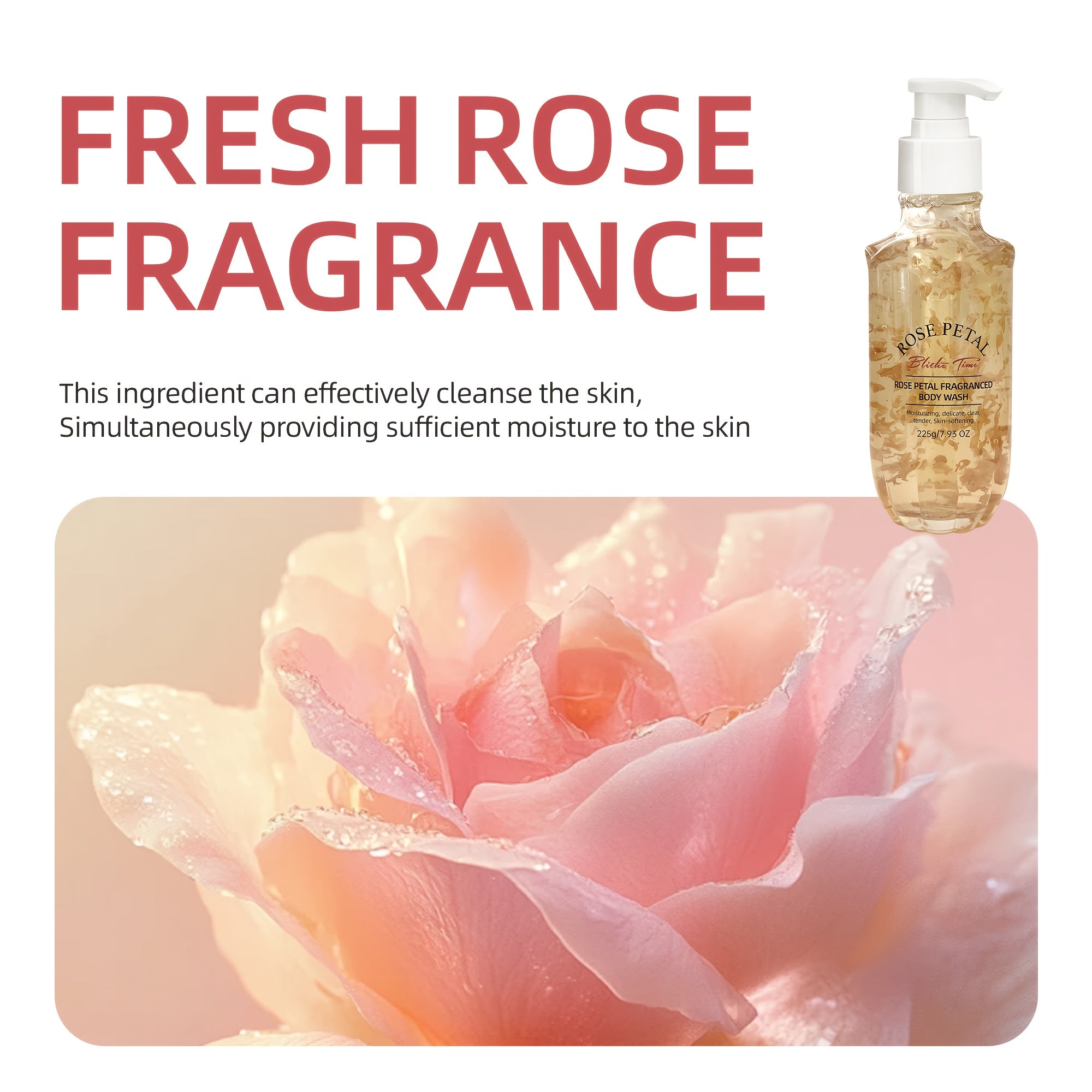 Blithe Time 3pcs Petal Scented Shower Gel & Oil Set - Hypoallergenic Each Total) | Rose, Kiwi Fruit & Jasmine Fragrances | Moisturizing Bath & Shower Collection for Sensitive Light Beige | Luxury Spa Experience, Unisex for Me