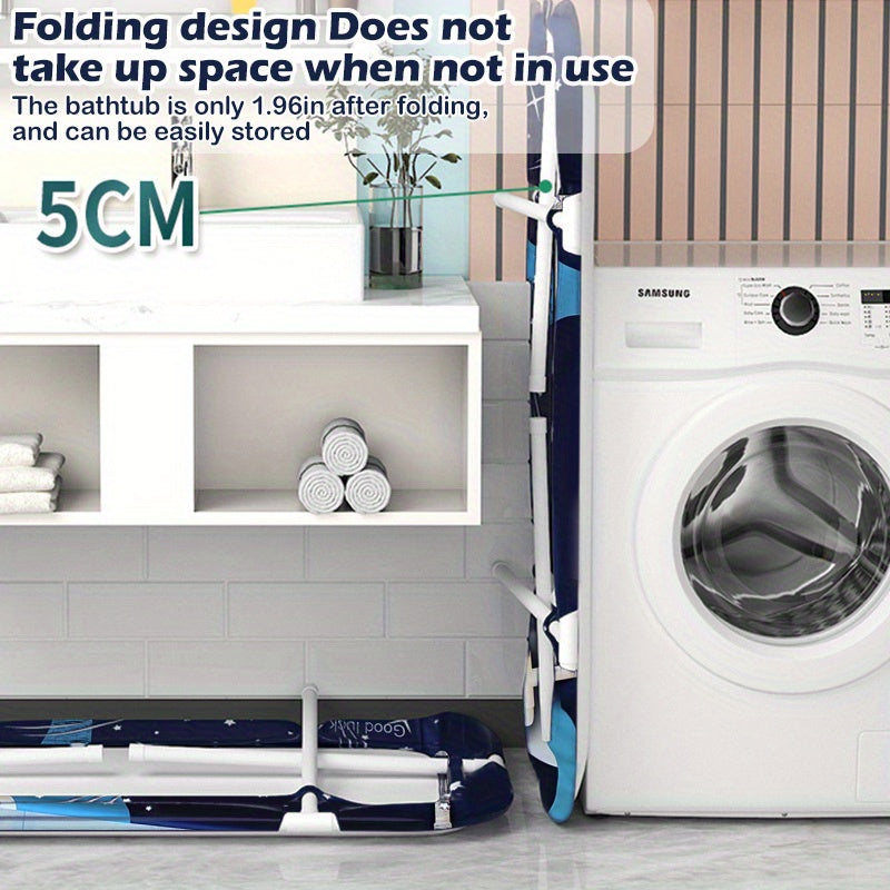 47.24inch Adult Portable Bathtub, Foldable Hot Ice Bathtub, Used in Bathroom, Outdoor, Courtyard, Bedside Shower, Simple Bathing