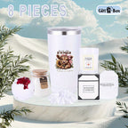 8pcs Highland Cow Women'S Spa Gift Basket, Basket Set Stuff Womens Gifts-Multi-Item Party Favor Packs Including Cup, Bath Bombs, Candles, Soap, Gift Box, Bath Salts And Thank You Cards, Gift For Women, Mom, Wife, Girlfriend,