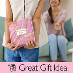 PULIDIKI Spa Gift Set for Women - Self Care Relaxation Package, Nylon Striped Fantasy Themed Box, Includes Aromatherapy, Bath Salts, Eye Mask, Tumbler & Greeting Card - Ideal for Birthday, Get Well, Anniversary Gifts