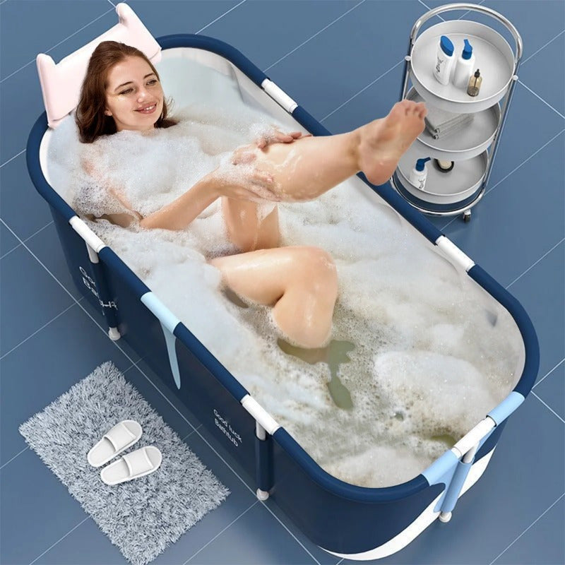 47.24inch Adult Portable Bathtub, Foldable Hot Ice Bathtub, Used in Bathroom, Outdoor, Courtyard, Bedside Shower, Simple Bathing