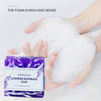 2pcs*100g Lavender Handmade Soap Essential Oil Handmade Soap Deep Cleaning, Body and Face Cleansing Soap, Rich Foam, Suitable for Men and Women