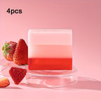 3-Color Strawberry Soap 4pcs Set, Handmade Plant Extracts Essential Oil Strawberry Soap Deep Cleansing Face, Hands, Body Moisturizing, Suitable for Men and Women, Christmas Gift