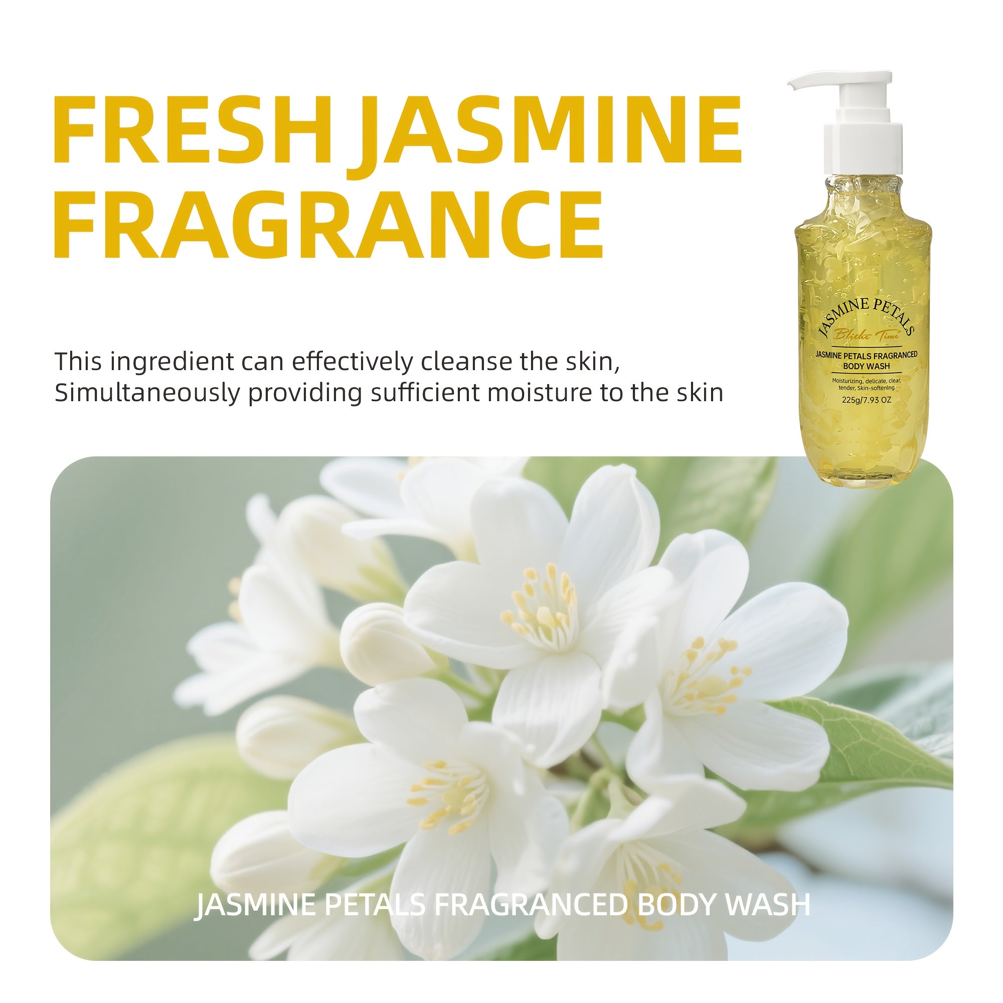 Blithe Time 3pcs Petal Scented Shower Gel & Oil Set - Hypoallergenic Each Total) | Rose, Kiwi Fruit & Jasmine Fragrances | Moisturizing Bath & Shower Collection for Sensitive Light Beige | Luxury Spa Experience, Unisex for Me