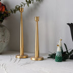 3pcs Iron Taper Candle Holder For Party Table Decoration, Golden Antique Brass Iron Taper Candle Holder For Home, Wedding, Birthday, And Christmas Decoration