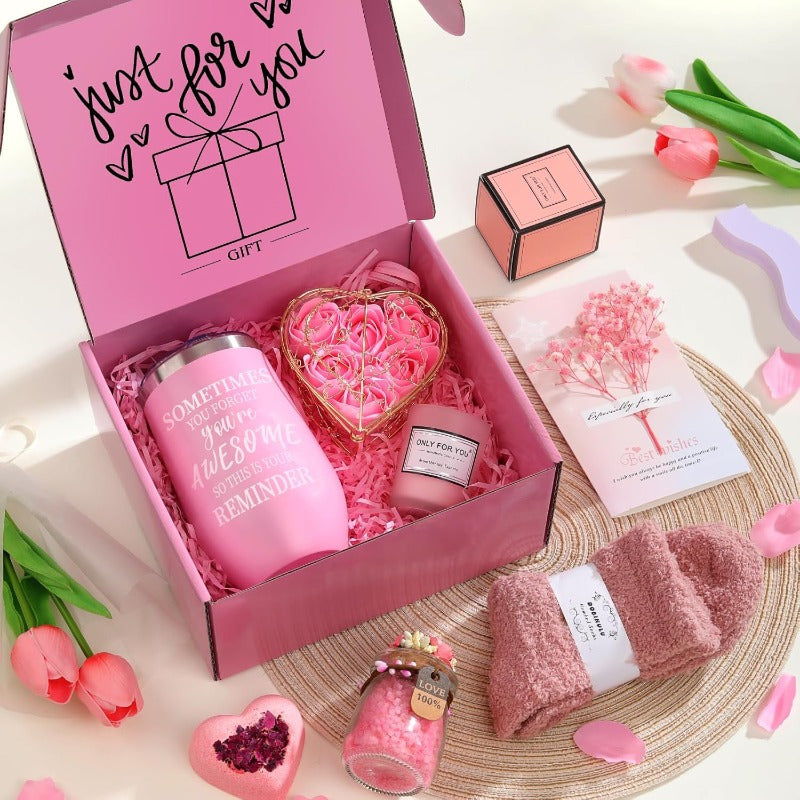 1 Set Women'S Spa Gift Basket - Polyester Self-Care and Inspirational Gifts for Birthday, Anniversary, Thank You, Get Well - Unique Gifts for Mom, Girlfriend, No Electricity Needed