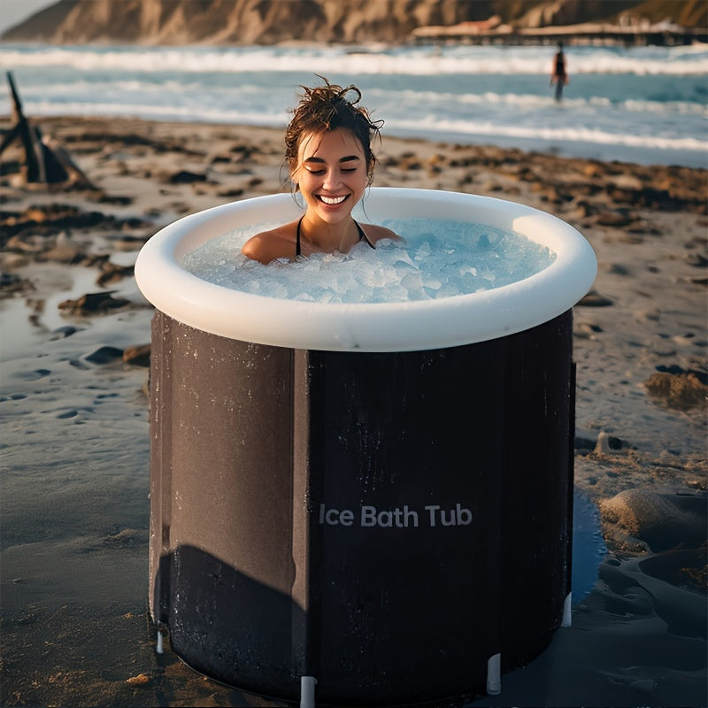 High Quality Thickened Ice Bath Tub With Cover For Cold Water Therapy And Ice Diving, Foldable And Portable Bathtub, Dual-use Hot And Cold Water Constant Temperature Multifunctional Bath Tub For Muscle Soreness Relief And Rel