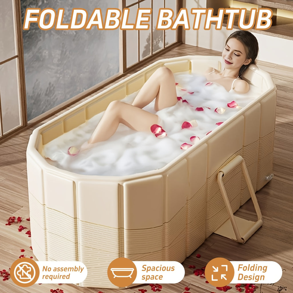 [Portable Folding SPA Tub] 48inch Folding Portable Bathtub for Adults, Large Collapsible Bath Tub, Ideal for Small Spaces, Portable Folding SPA Tub for Bathroom Or Shower Stall, Easy Setup & Storage