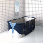 47.24inch Adult Portable Bathtub, Foldable Hot Ice Bathtub, Used in Bathroom, Outdoor, Courtyard, Bedside Shower, Simple Bathing