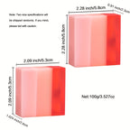 3-Color Strawberry Soap 4pcs Set, Handmade Plant Extracts Essential Oil Strawberry Soap Deep Cleansing Face, Hands, Body Moisturizing, Suitable for Men and Women, Christmas Gift