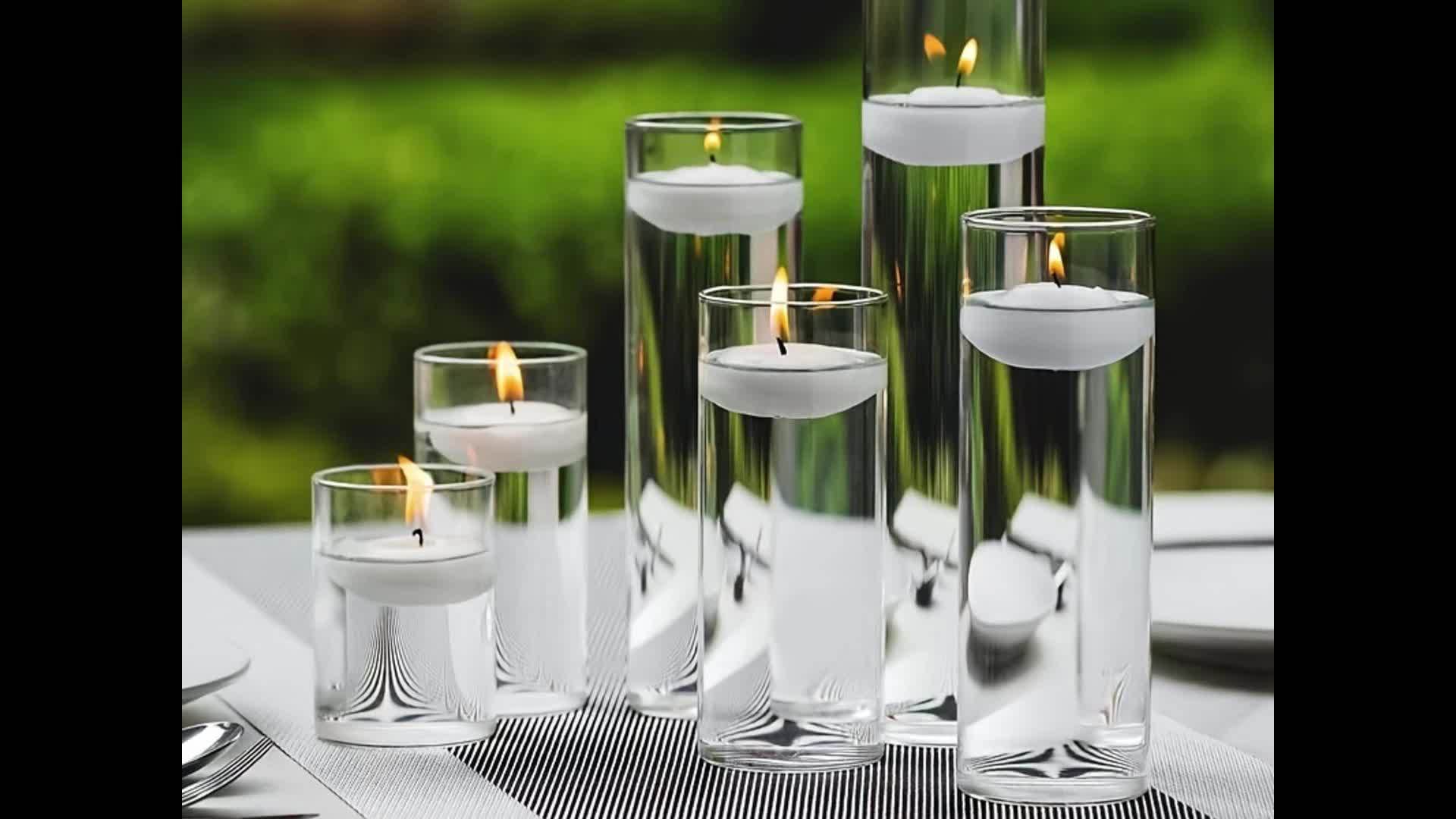 16pcs Elegant Glass Cylinder Candle Holders - Ideal for Wedding Centerpieces, Floral Displays & Candlelight Dinners, Polished Finish, Perfect for Home & Event Decorations, Festive Candlelight|Sleek Cylindrical Design|Clear Gl
