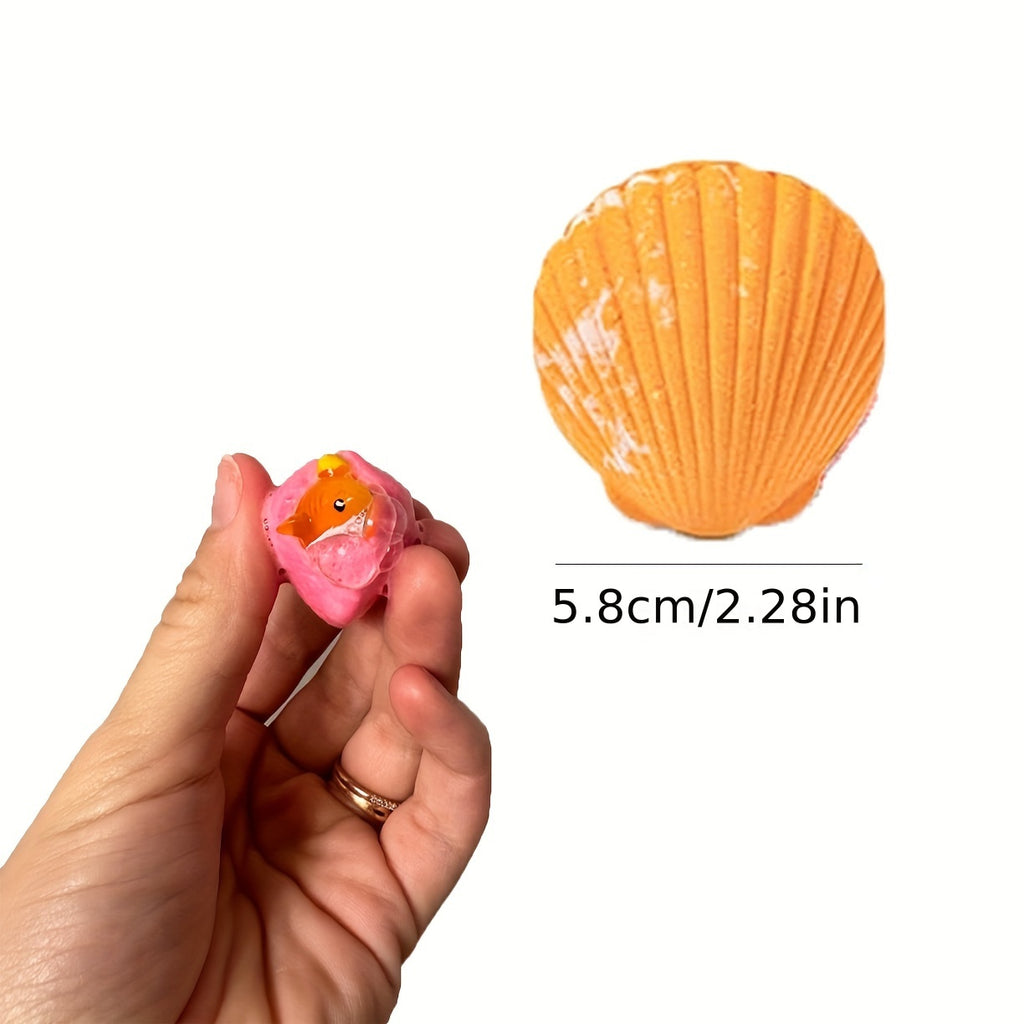 Large Size Shell Bath Bombs with Surprise Marine Animals Inside, Bath Bombs Gift Set Bubble Bath Fizzes Bomb for Birthday Christmas Party Favor Moisturize Gentle