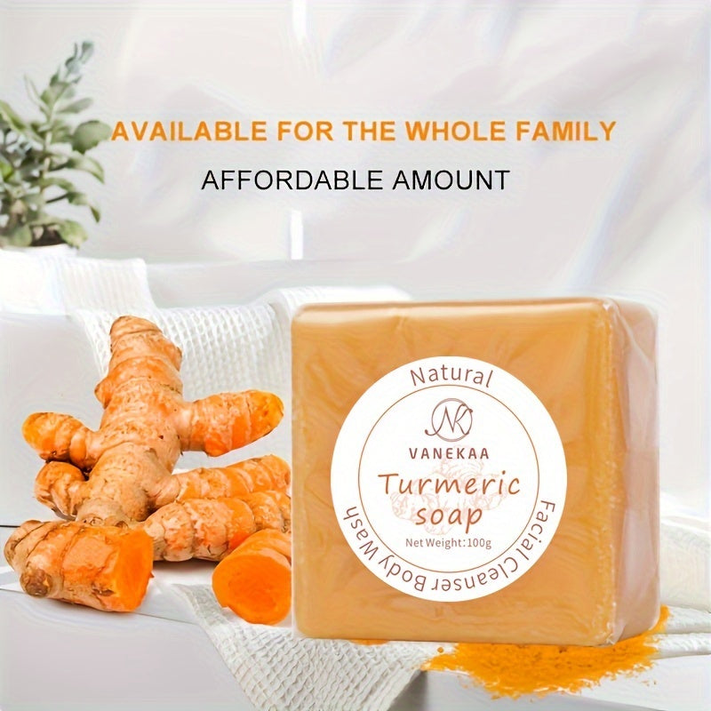 Turmeric Soap Provides Deep Cleansing for Face And Body, Suitable for Both Men And Women, Perfect for Home Use And Travel.