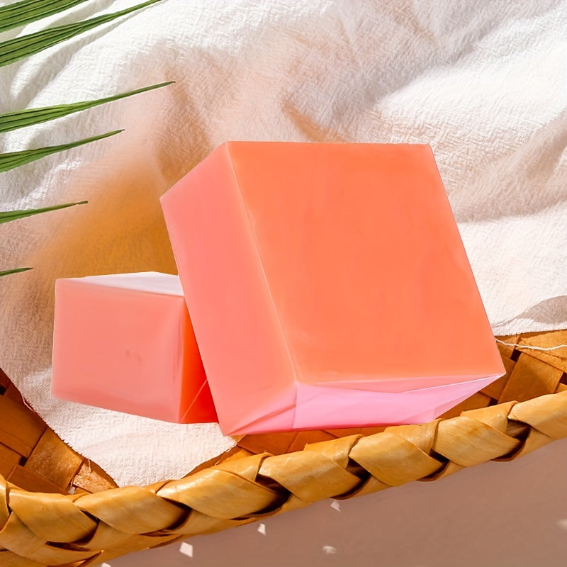 2-Pack Papaya Set, Handmade Soap with Cetrimonium Chloride and Jojoba Oil, Fine Lather and Texture, Rich Foam, Facial and Bath Soap for All Light Beige Types, Unisex