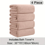 4 Pack Oversized Bath Towels Set, 35"x70" Extra Large Towel Microfiber Absorbent XL Bath Sheet Super Soft Bathroom Towels Set Quick  Plus Size Shower Towels for Family Hotel
