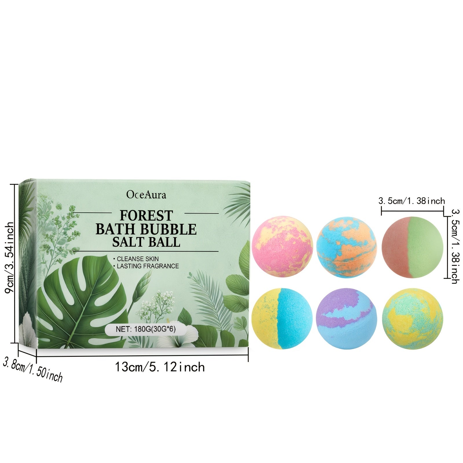 Aromatic Bubble Bath Ball 12pcs - 2boxes, Gently Cleanses And Moisturizes The Body Skin, Long-lasting Plant Fragrance, Spring Skin Care Bath Ball, Suitable For All Skin Types, An Excellent Gift For Family, Suitable For Indoor