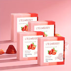 3-Color Strawberry Soap 4pcs Set, Handmade Plant Extracts Essential Oil Strawberry Soap Deep Cleansing Face, Hands, Body Moisturizing, Suitable for Men and Women, Christmas Gift