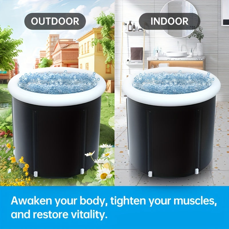 High Quality Thickened Ice Bath Tub With Cover For Cold Water Therapy And Ice Diving, Foldable And Portable Bathtub, Dual-use Hot And Cold Water Constant Temperature Multifunctional Bath Tub For Muscle Soreness Relief And Rel