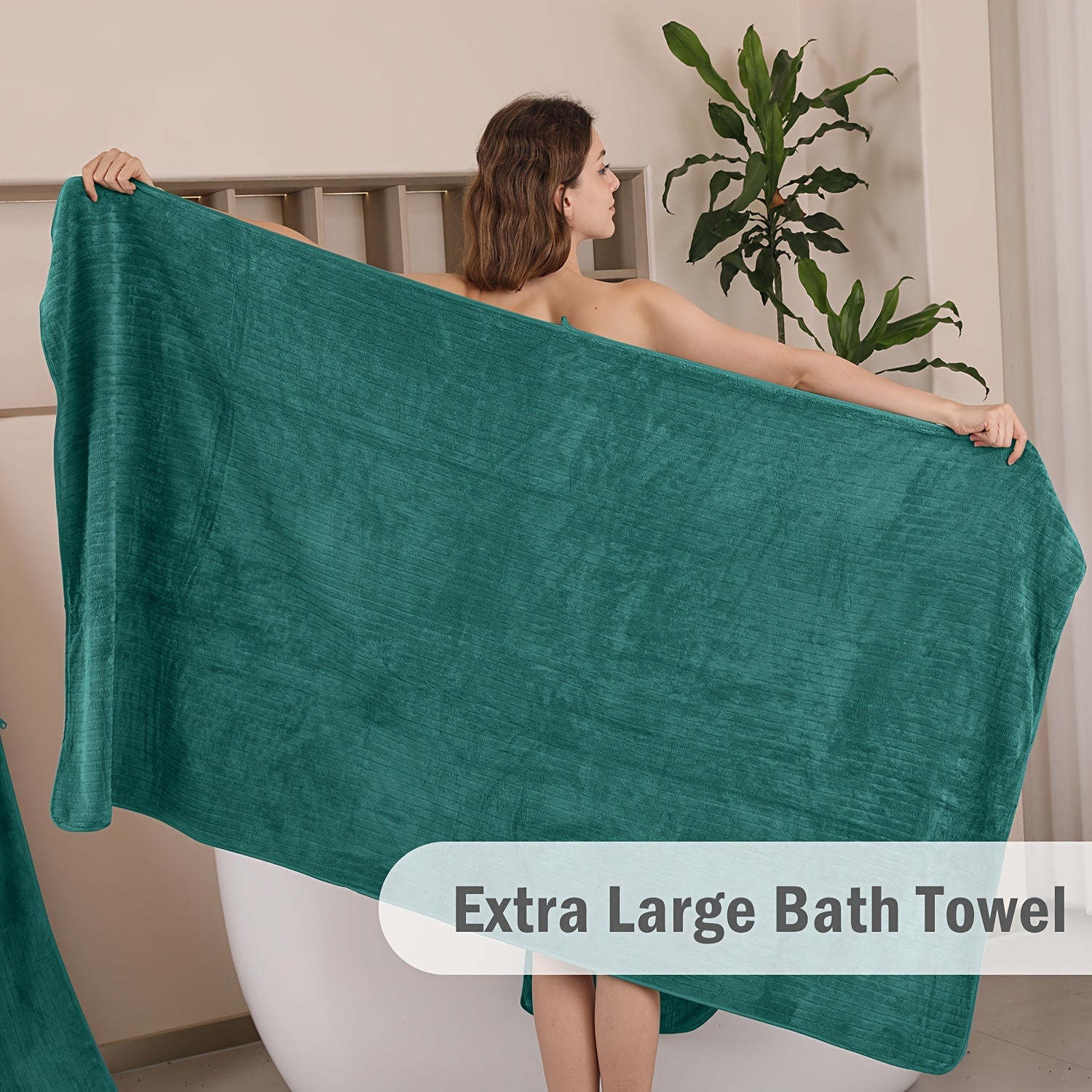 4 Pack Oversized Bath Towels Set, 35"x70" Extra Large Towel Microfiber Absorbent XL Bath Sheet Super Soft Bathroom Towels Set Quick  Plus Size Shower Towels for Family Hotel