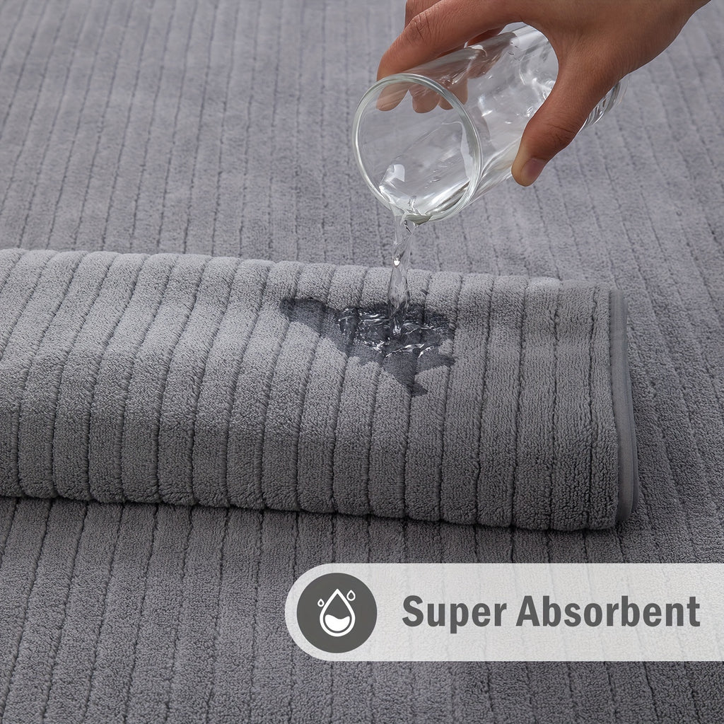 4 Pack Oversized Bath Towels Set, 35"x70" Extra Large Towel Microfiber Absorbent XL Bath Sheet Super Soft Bathroom Towels Set Quick  Plus Size Shower Towels for Family Hotel