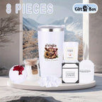 8pcs Highland Cow Women'S Spa Gift Basket, Basket Set Stuff Womens Gifts-Multi-Item Party Favor Packs Including Cup, Bath Bombs, Candles, Soap, Gift Box, Bath Salts And Thank You Cards, Gift For Women, Mom, Wife, Girlfriend,