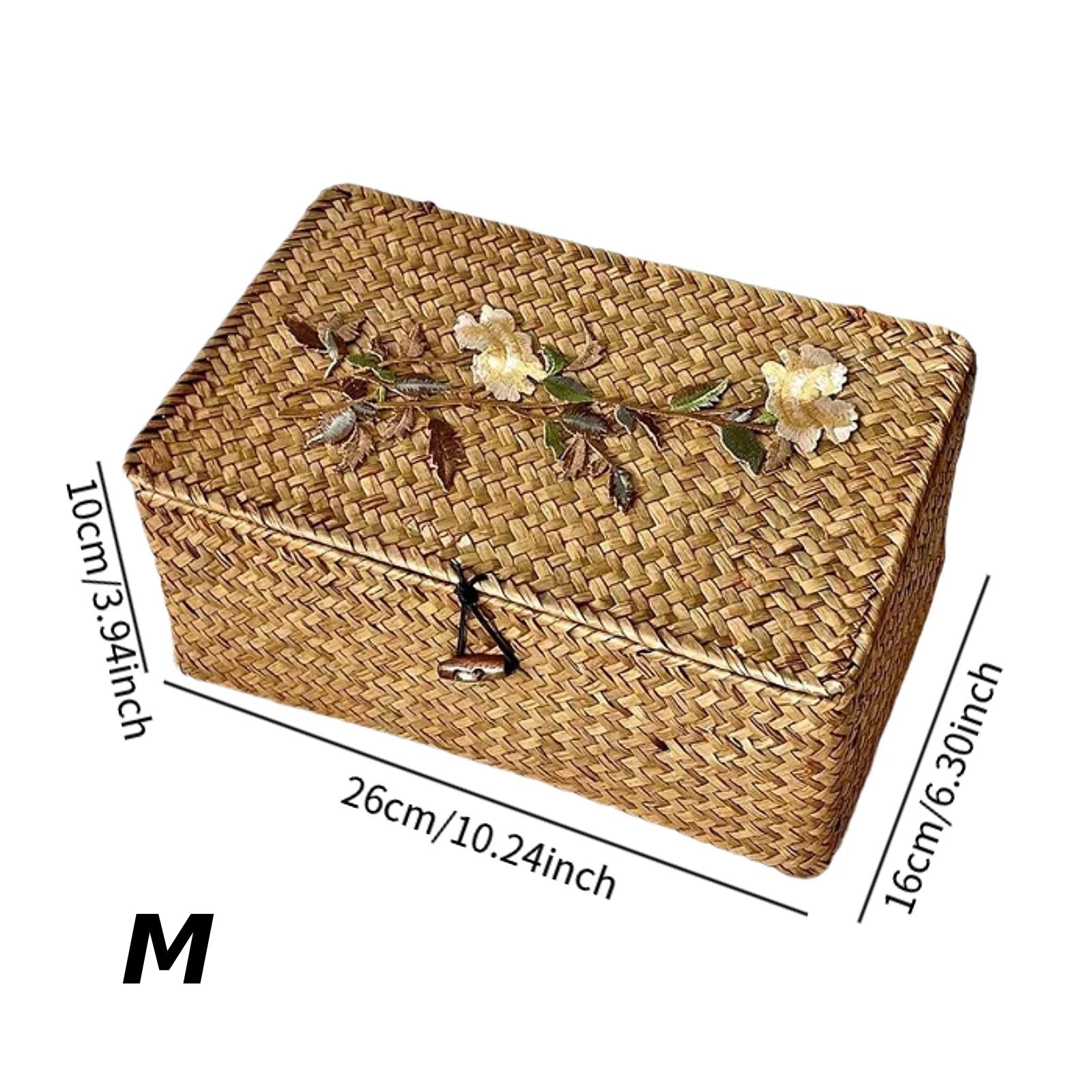 Woven Storage Basket Creative Lightweight Multipurpose Handcrafted Gift Box for Tabletop Toilet Living Room Wardrobe Bathroom