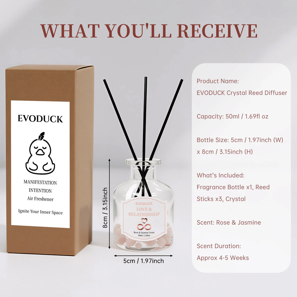 Flower Reed Diffuser-Vanilla Scent 3.38oz Scented Diffuser with Sticks Home Fragrance Essential Oil for Bathroom Shelf Decor