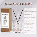 Flower Reed Diffuser-Vanilla Scent 3.38oz Scented Diffuser with Sticks Home Fragrance Essential Oil for Bathroom Shelf Decor