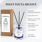Flower Reed Diffuser-Vanilla Scent 3.38oz Scented Diffuser with Sticks Home Fragrance Essential Oil for Bathroom Shelf Decor