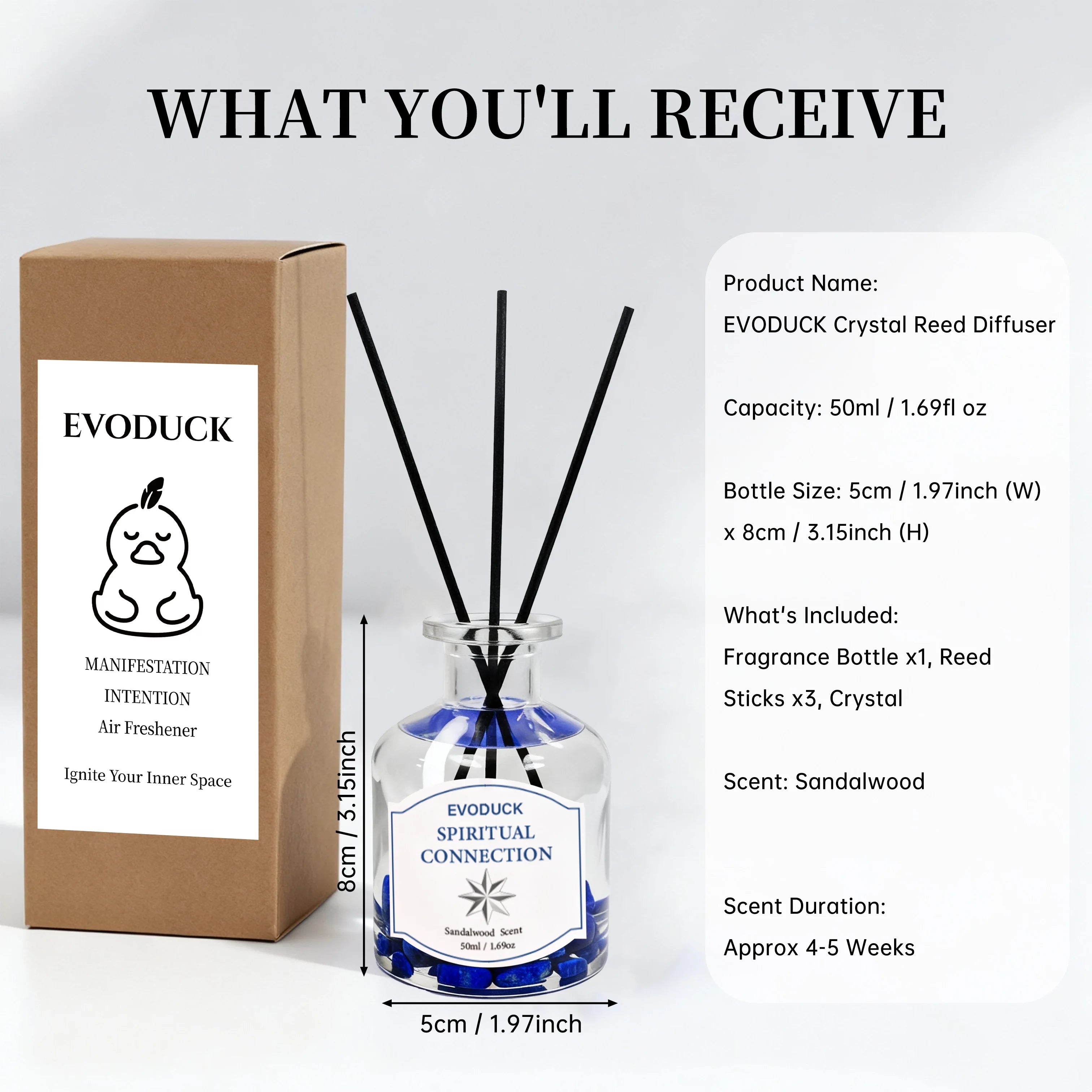 Flower Reed Diffuser-Vanilla Scent 3.38oz Scented Diffuser with Sticks Home Fragrance Essential Oil for Bathroom Shelf Decor