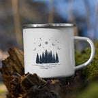 The Mountain Are Waiting Print Enamel Mug Creative Camping Coffee Tea Water Milk Cup Mugs Handle Drinkware Vacation Hiking Gift
