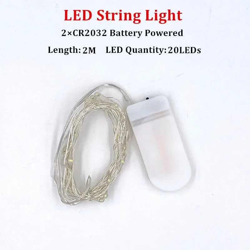 Fairy Lights AA Battery Powered 1M 10 2M 20 3M 30 5M 50 10M 100Leds Silver Led Copper Wire String Light Decorative Fairy Lights