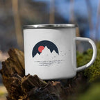 The Mountain Are Waiting Print Enamel Mug Creative Camping Coffee Tea Water Milk Cup Mugs Handle Drinkware Vacation Hiking Gift