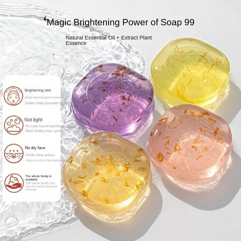 Natural Essential Oil Sakura Soap with Tea Tree Oil Moisturizing Soothing Facial Soap for Sensitive Skin Care Fruit Bath Soap